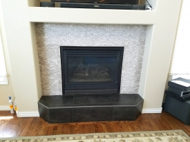 Classic/Traditional Style Custom Tile Fireplace
